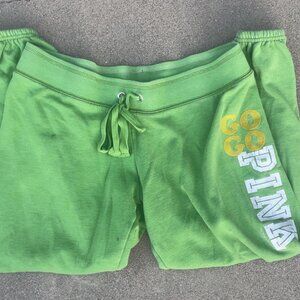 Y2K Victoria's Secret PINK green and pink sweatpants